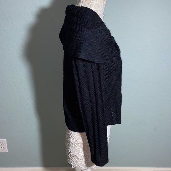 Ming Wang Cape Cropped Jacket Black Size L - Picture 7 of 11